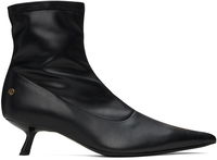 Leather Kitten Heel Ankle Boots