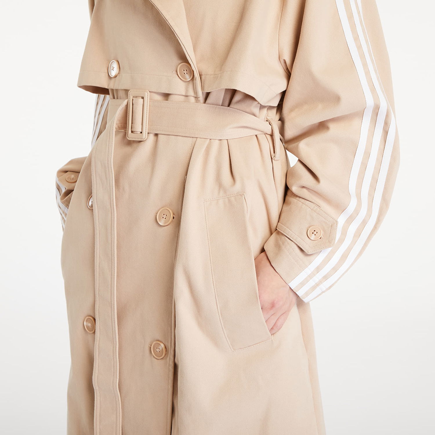 Trenchcoat adidas Originals Trench Coat Twill Magic Beige W Beige | IZ0382, 1