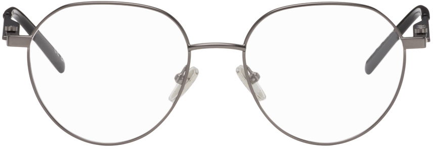 Solbriller Balenciaga Gunmetal Round Glasses Hvid | BB0168O-002, 0