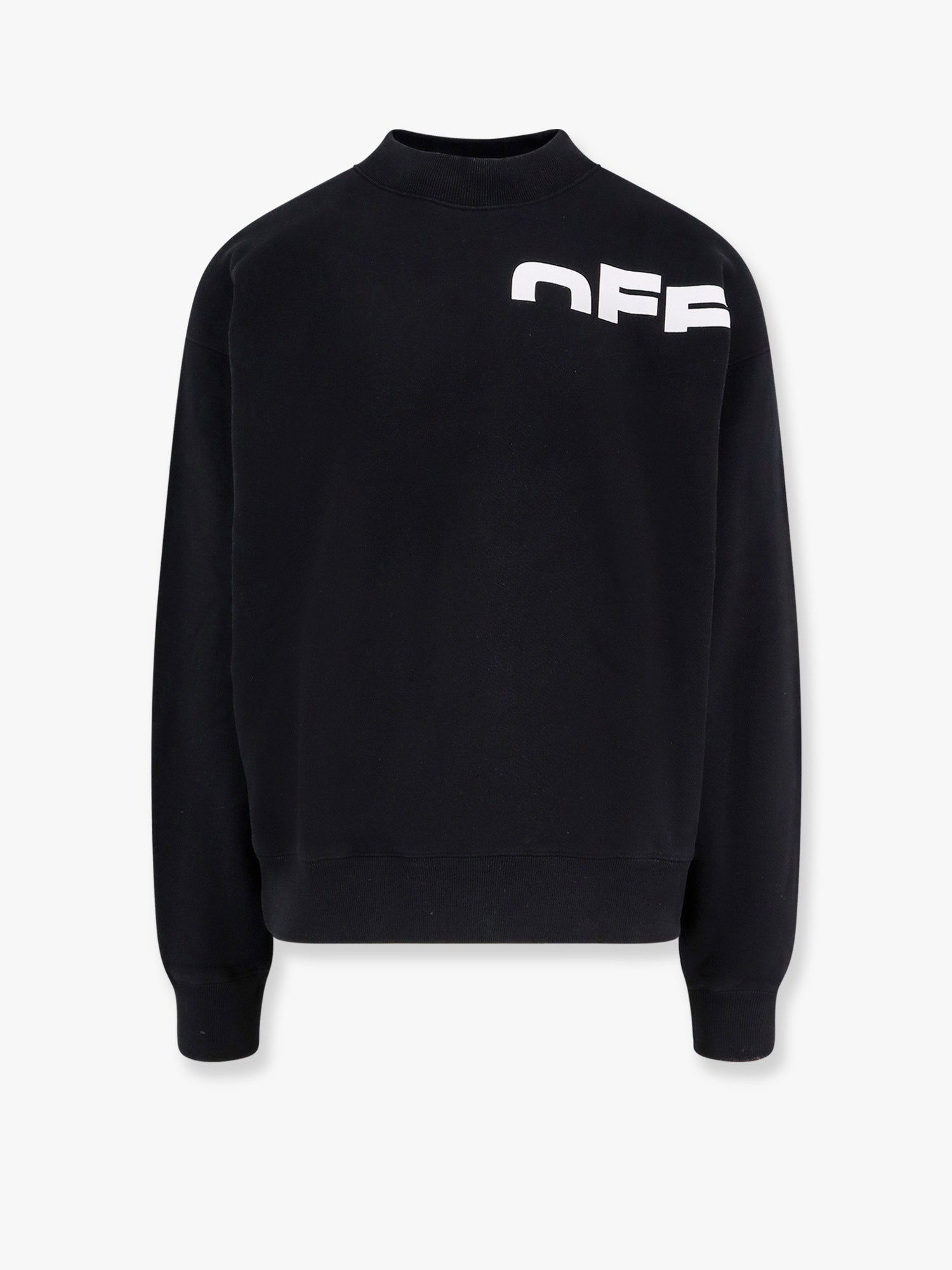 Sweatshirt Off-White Black Sweatshirt with Logo Print Sort | OMBA054S25FLE0031001, 0