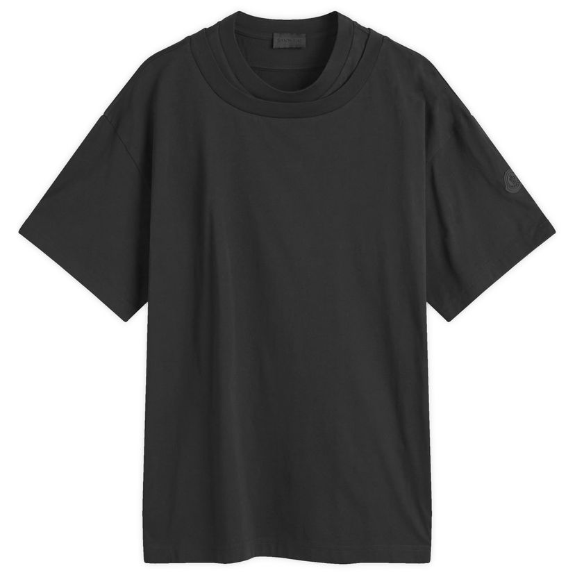 T-shirt Moncler Lightweight Jersey Washed T-Shirt Sort | 8C000-03-89A17-999