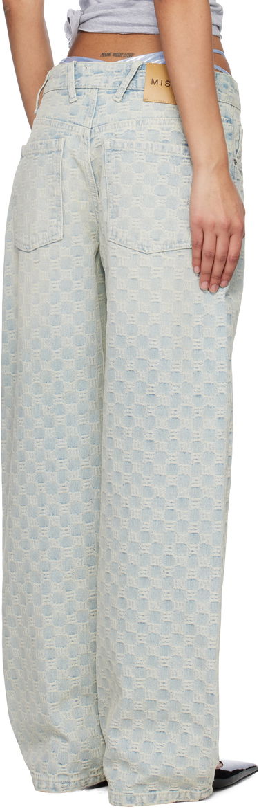 Jeans MISBHV MISBHV Monogram Ocean Washed Wide-Leg Jeans Blå | 250W316, 2