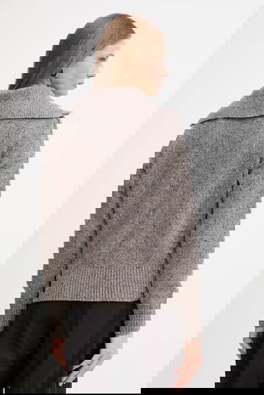 Sweater Barbour Barbour Half Zip Knit Sweater Grå | LKN1579, 2