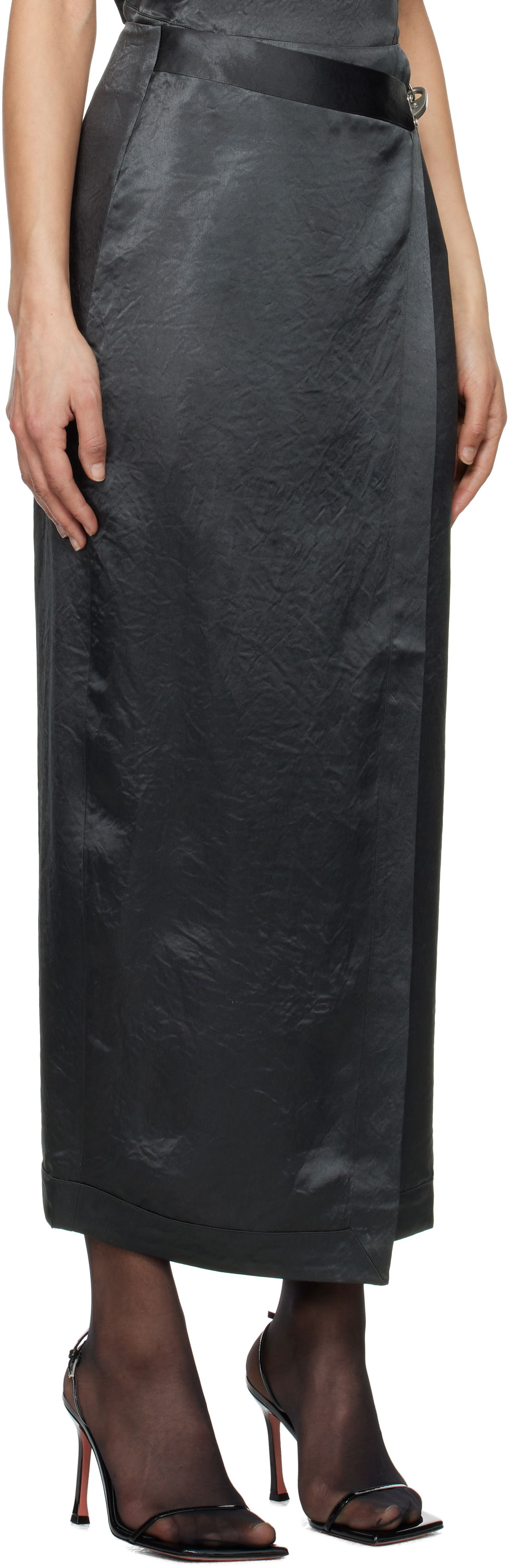 Nederdel Nanushka Nanushka Grisel Maxi Wrap Skirt Sort | NW25RSSK03277, 1