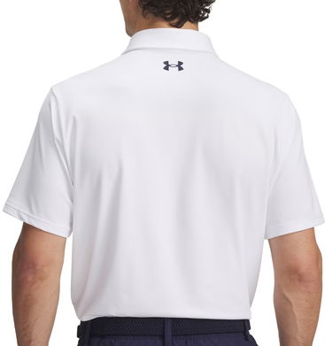 Polo skjorte Under Armour Playoff 3.0 Stripe Polo Shirt Hvid | 1378676-103, 1