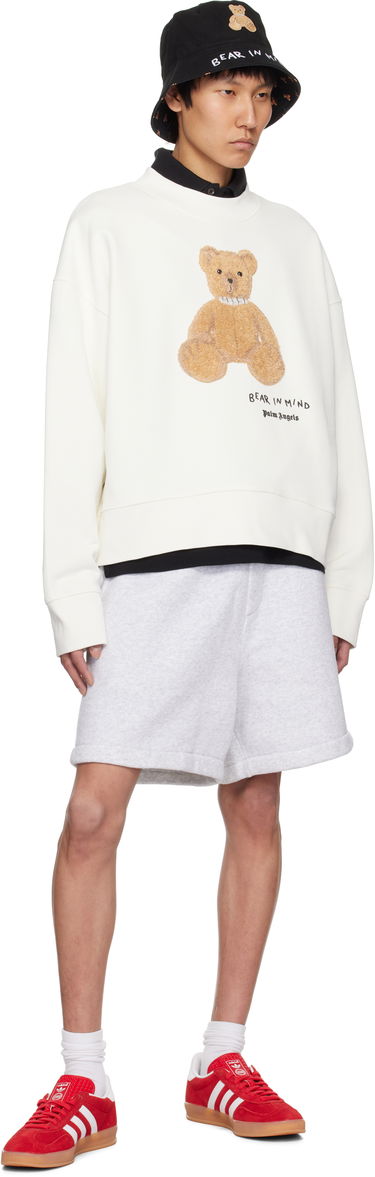 Sweatshirt Palm Angels Palm Angels 'Bear in Mind' Sweatshirt Hvid | PMBA026S25FLE0030360, 3