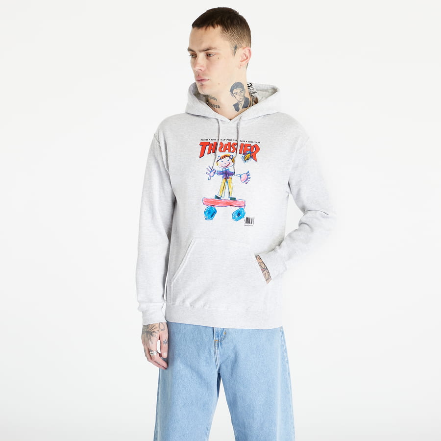 Sweatshirt Thrasher Kid Cover Hoodie Grå | 145215, 0