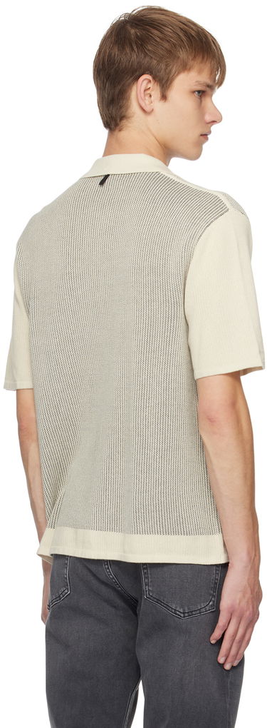 Skjorte rag & bone Harvey Striped Knitted Shirt Hvid | MBS22S013KI13, 2