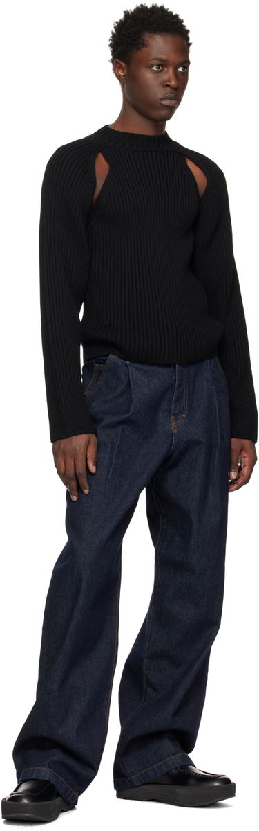 Sweater Jean Paul Gaultier Cutout Ribbed Sweater Sort | 22/09-U-PL023-M038, 3