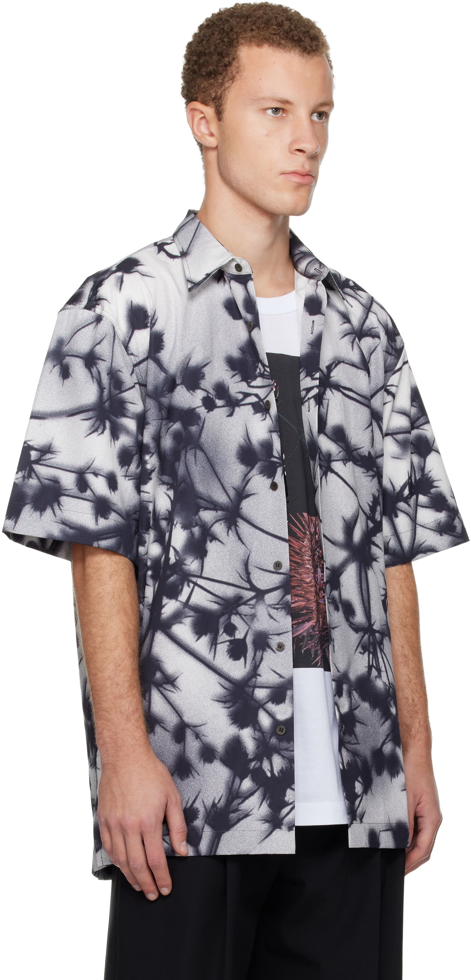 Skjorte Dries Van Noten Dries Van Noten Short-Sleeve Floral Shirt Flerfarvet | 252-020700-2030, 1