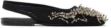 Tilbehør Dries Van Noten Dries Van Noten Embellished Mesh Slingback Ballerinas Sort | WS251-1617-800, 0