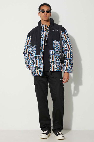 Puffer jakke Marcelo Burlon Optical Cross Block Puffer Jacket Sort | CMEJ001F23FAB0023310, 1
