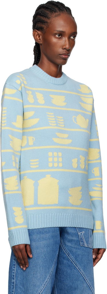 Sweater JW Anderson JW Anderson Crockery Jacquard Sweater Flerfarvet | KW1490-YN0379, 1
