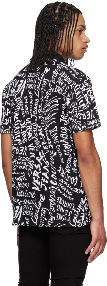 Polo skjorte Versace Versace Jeans Couture Logo Pattern Polo Sort | E78GAG6R0_EJS459, 2