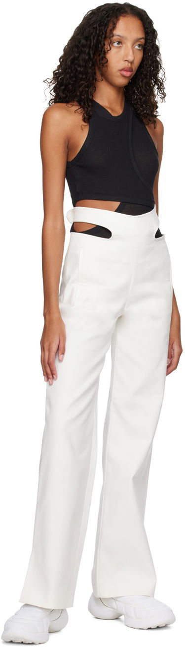 Bukser Dion Lee Dion Lee Y-Front Buckle Trousers Hvid | C2099R23, 3