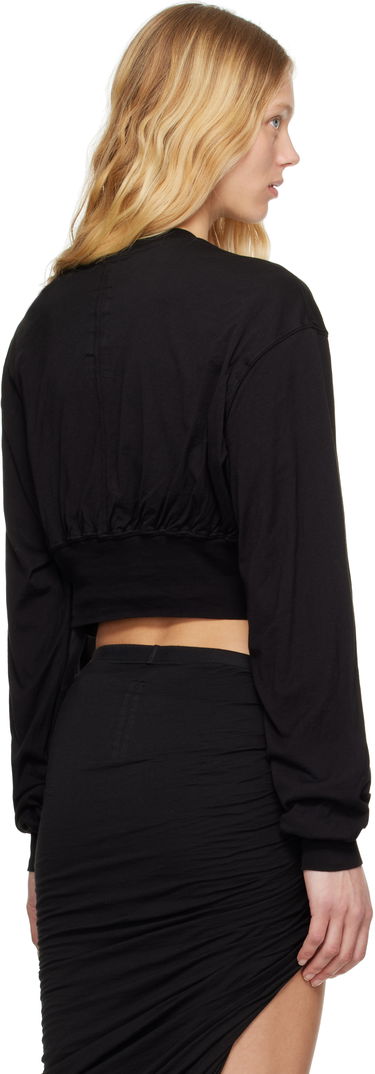 Sweater Rick Owens Rick Owens DRKSHDW Hollywood Tatlin Cropped Sweatshirt Sort | DS01E3225 BHDB, 2