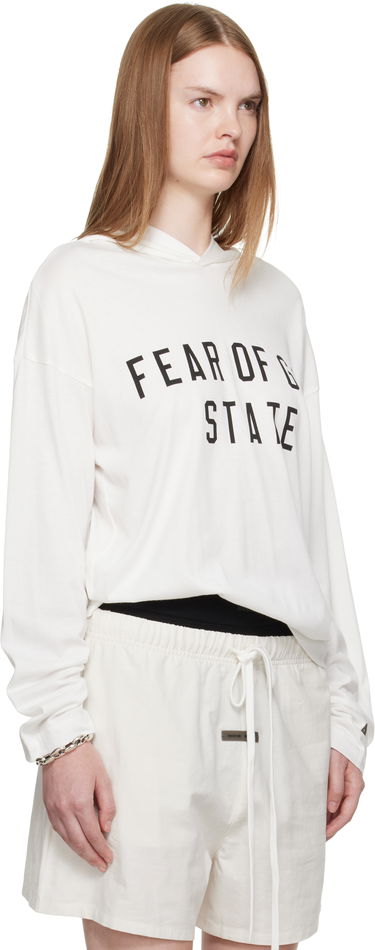 Sweatshirt Fear of God Fear of God ESSENTIALS Long Sleeve Hoodie Hvid | 125SP257174FW, 1