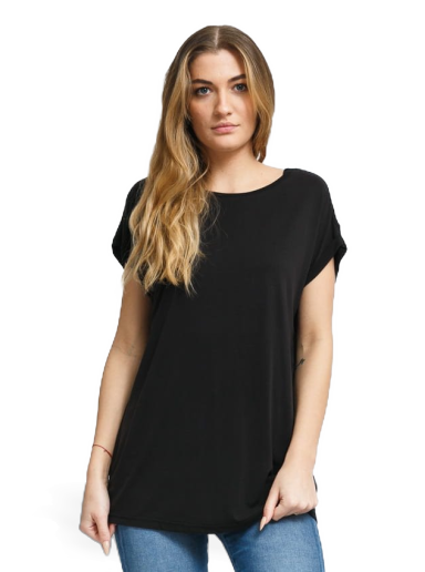 T-shirt Urban Classics Modal Extended Shoulder Tee Sort | TB4092 black