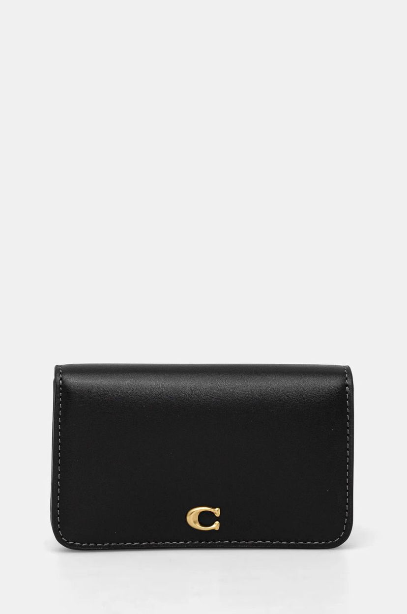 Tegnebog Coach Leather Slim Fold Wallet Sort | CR990