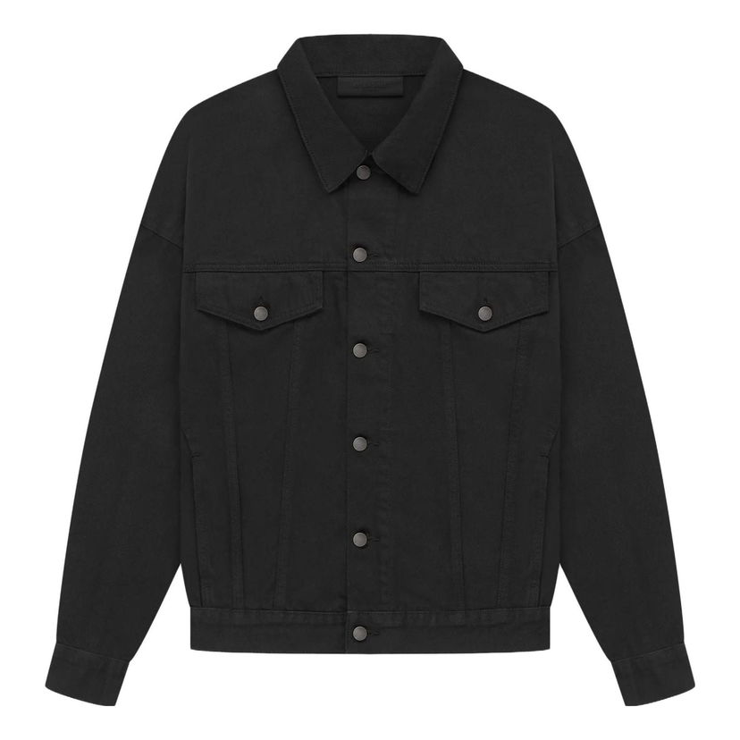 Jakke Fear of God Essentials The Collection Denim Jacket Sort | 202SP234270F