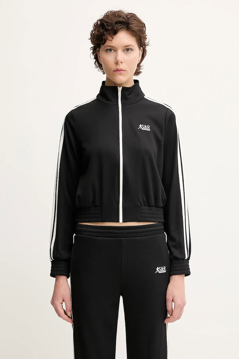 Jakke Sporty & Rich Sporty & Rich Sr Runner Elio Track Jacket Sort | JA059622139BA01