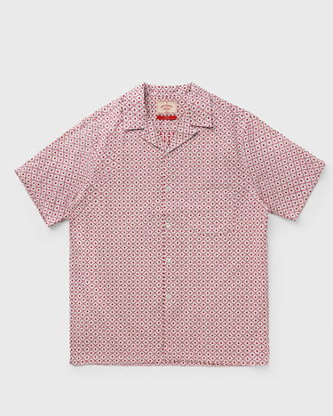 Skjorte Portuguese Flannel Camp Collar Shirt Rød | SS25.090.WHITE-RED, 0