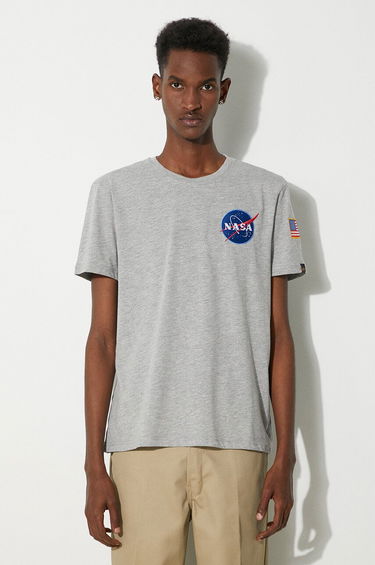 T-shirt Alpha Industries Space Shuttle Tee Grå | 176507-17, 2