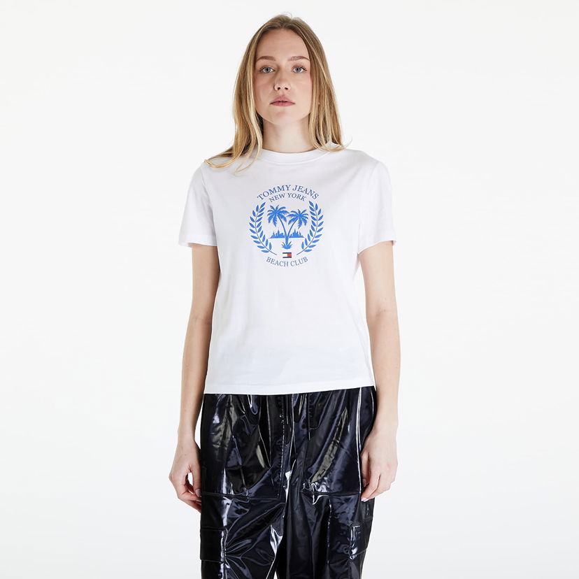T-shirt Tommy Hilfiger Prep Luxe Tee White Hvid | DW0DW17835 YBR