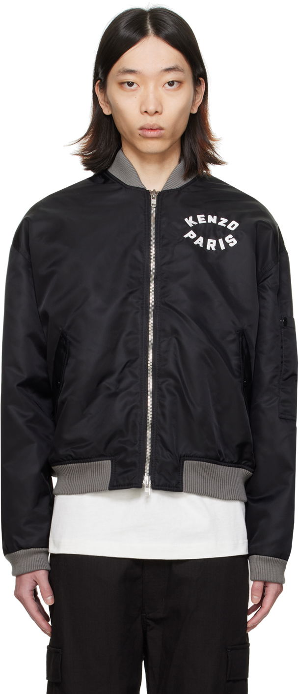 Bomberjakke KENZO Paris Lucky Tiger Bomber Jacket Sort | FE55BL1279OC