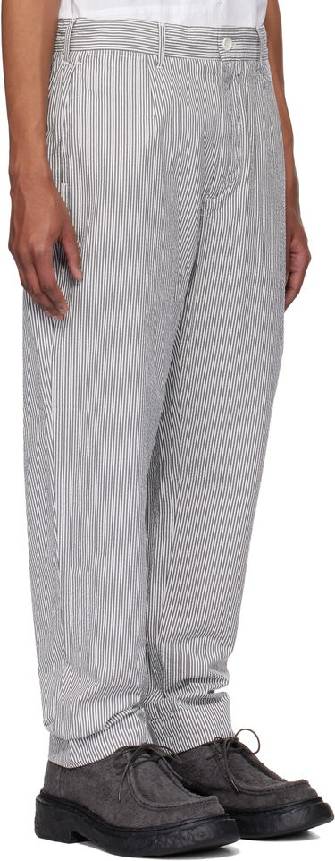 Bukser Engineered Garments Engineered Garments Andover Striped Trousers Hvid | 25S1F001, 1
