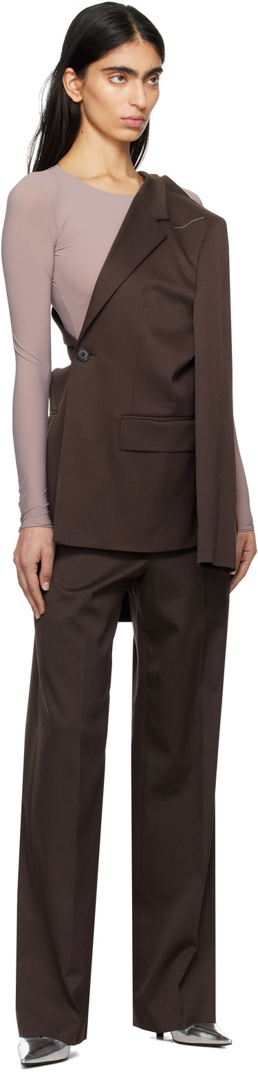 Jakke Maison Margiela MM6 Maison Margiela Twist Suit Blazer Brun | S52BN0141 S47848, 4