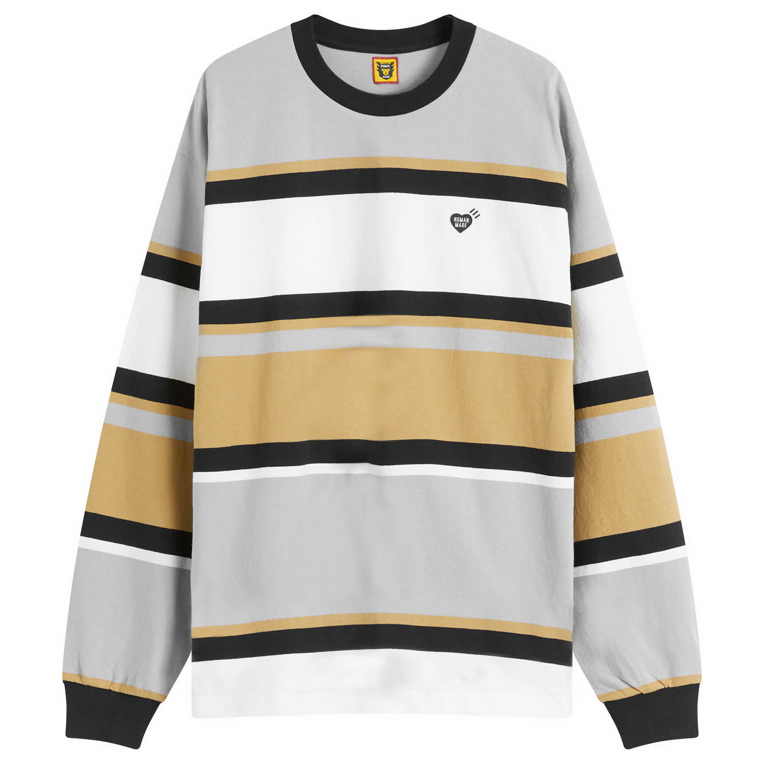 T-shirt Human Made Human Made Striped Long Sleeve T-Shirt Grå | HM28CS021-BR, 1