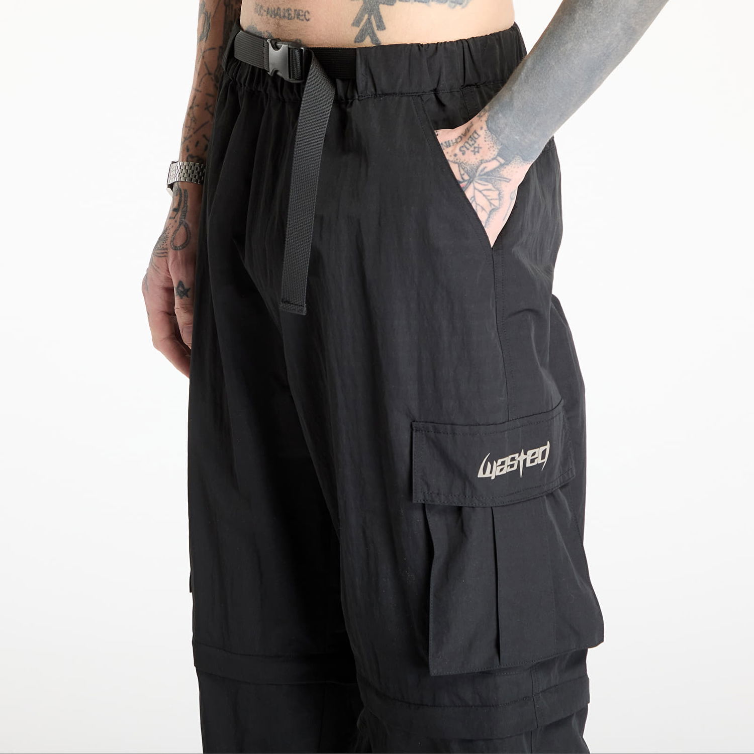 Cargo bukser Wasted Paris Wasted Paris Blade Hunter Zip-Off Cargo Pants Sort | WP_000276, 1