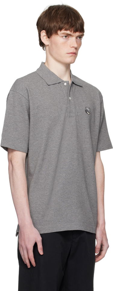 Polo skjorte MAISON KITSUNÉ Maison Kitsuné Fox Head Patch Polo Grå | PM00210KP0001, 1