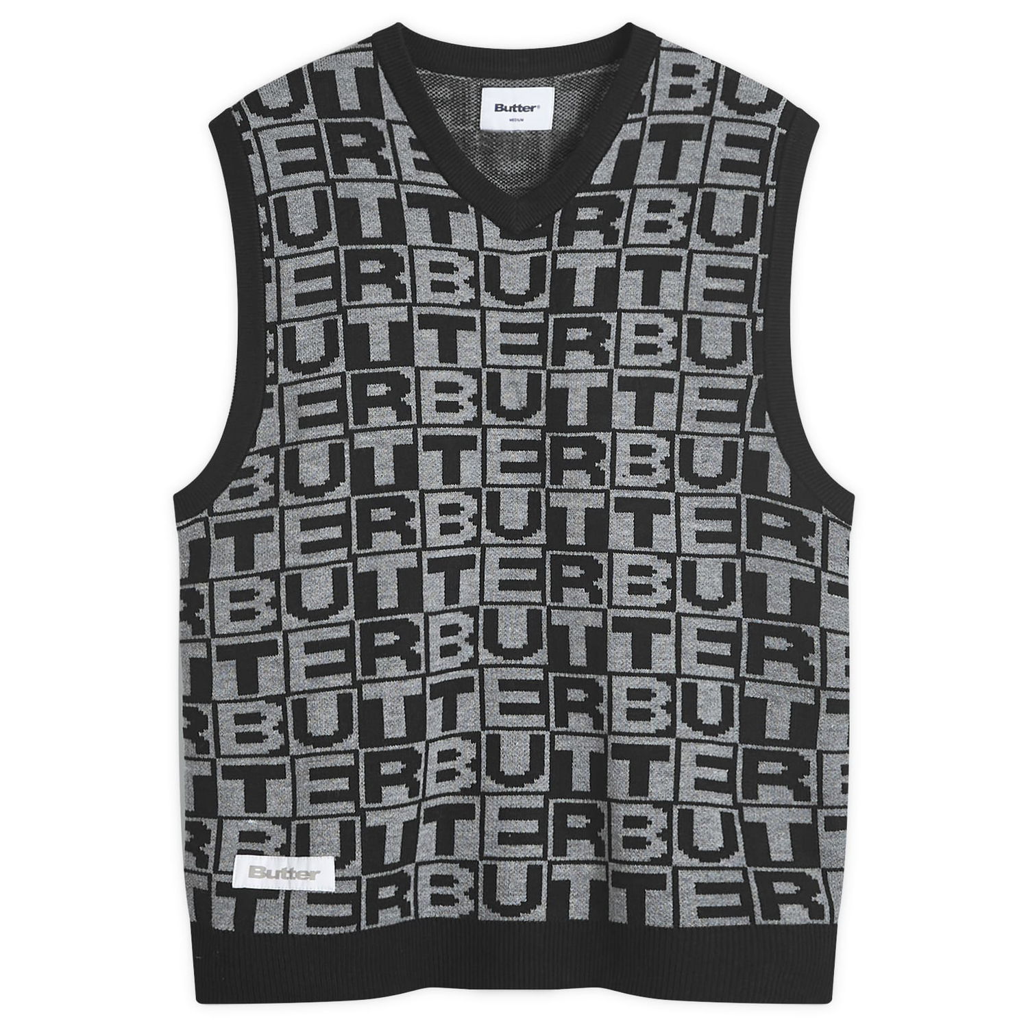 Vest Butter Goods Goods Tiles Knitted Vest Black Sort | BG243300-BLK, 0