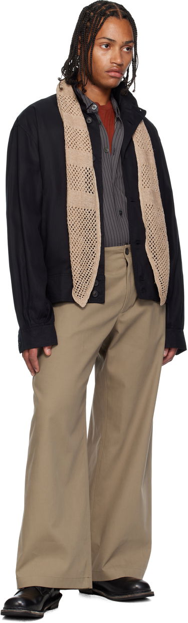 Bukser OUR LEGACY Bridge Pleated Wide-Leg Chino Trousers Beige | M4254BS, 3