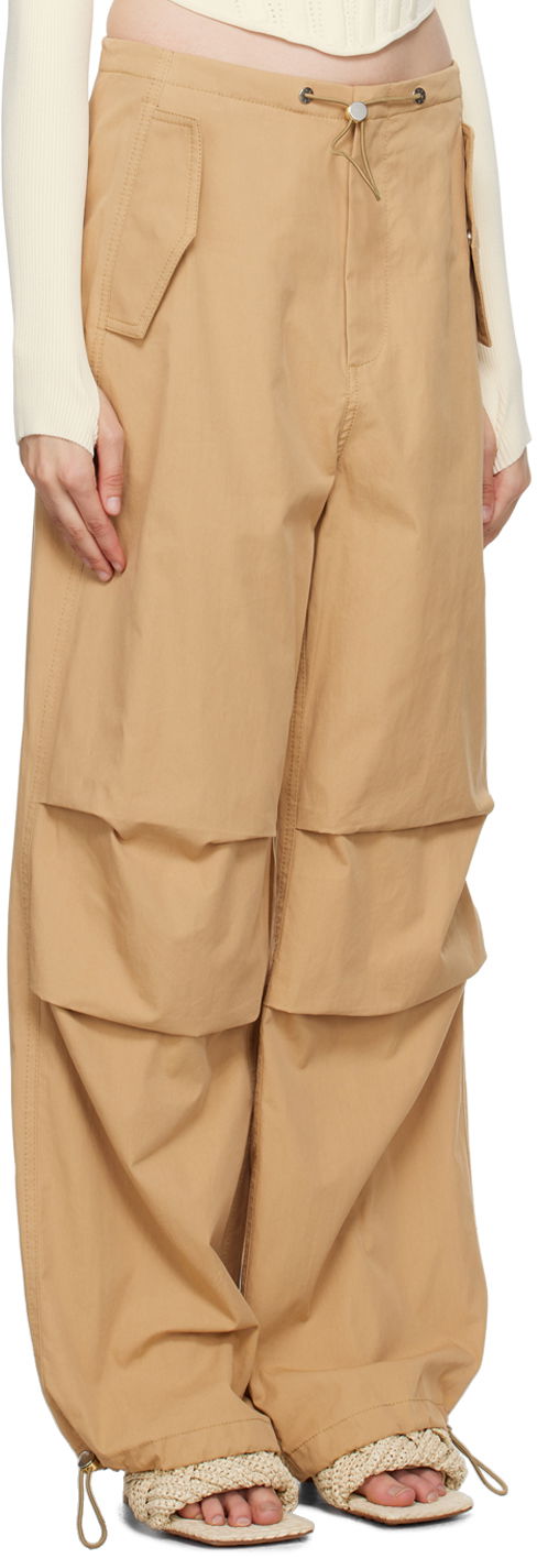 Cargo bukser Dion Lee Elasticized Cargo Trousers Beige | C2100P23, 1