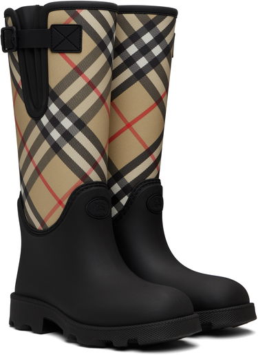 Sneakers og sko Burberry Burberry Marsh Stamp High Rubber Boots Sort | 8111644, 3