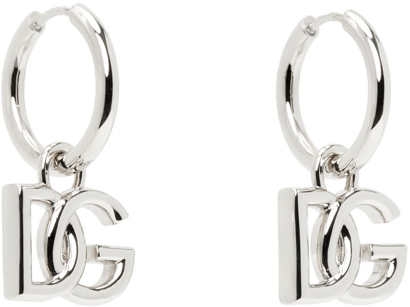 Øreringe Dolce & Gabbana Silver Logo Earrings Metalisk | WEN5L3W1111, 1