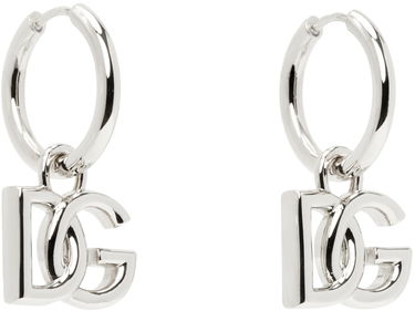 Øreringe Dolce & Gabbana Silver Logo Earrings Metalisk | WEN5L3W1111, 1