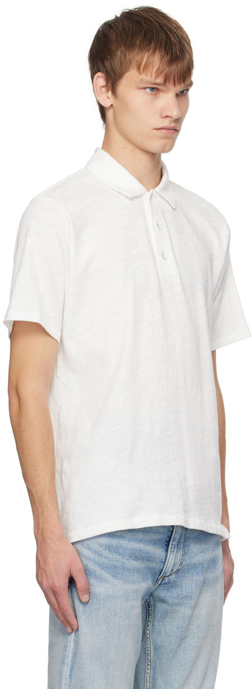 Polo skjorte rag & bone Flame Polo Hvid | MBC23FT012CA12, 1