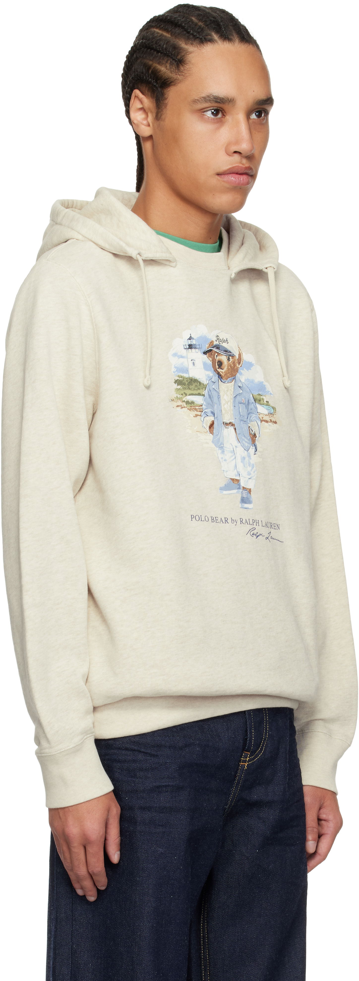 Sweatshirt Polo by Ralph Lauren Ralph Lauren Polo Bear Slub Fleece Hoodie Beige | 710966739001, 1