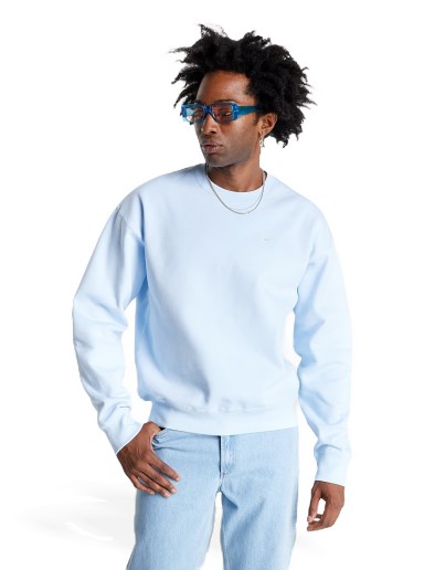 Sweatshirt Nike Solo Swoosh Fleece Crew Blå | CV0554-441