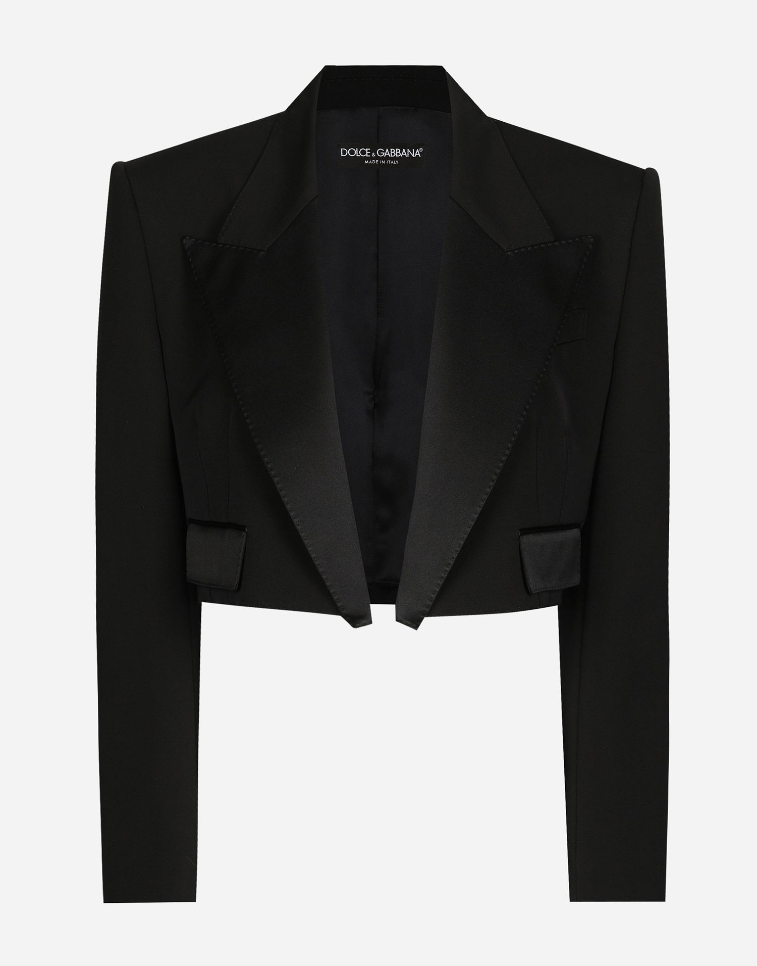 Jakke Dolce & Gabbana Gabardine Tuxedo Jacket Sort | F299RTFU21EN0000, 0