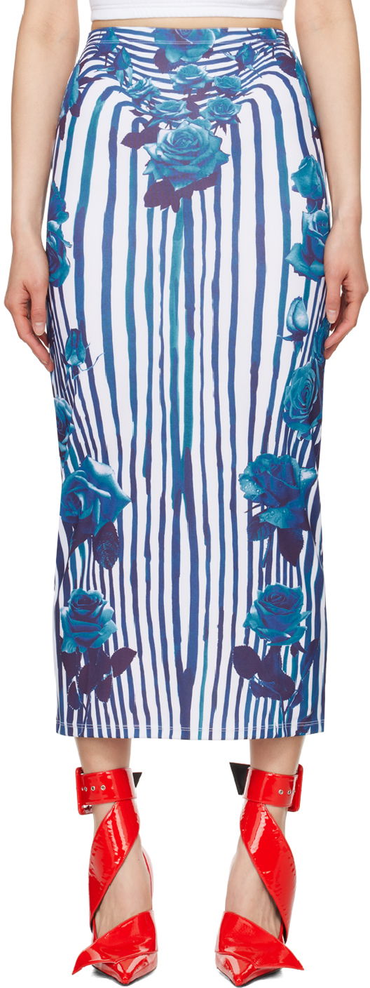 Nederdel Jean Paul Gaultier Gaultier Flower Maxi Skirt Blå | 24/25-F-JU088-J551-015951