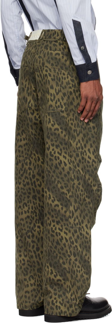 Jeans Andersson Bell Andersson Bell Leopard Cross-Over Wide Leg Jeans Grøn | apa803u, 2