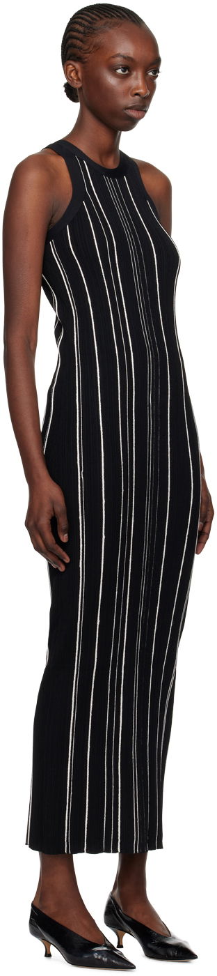 Kjole TOTEME TOTEME Braid Rib Tank Midi Dress Sort | 242-WRD2305-YA0044, 1