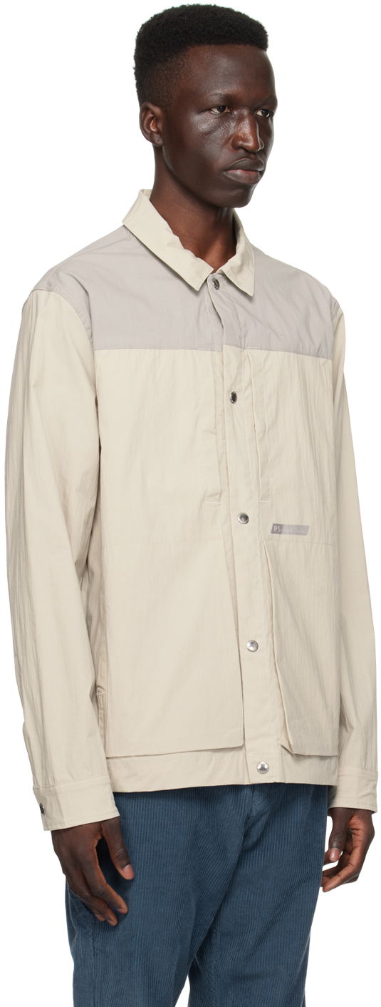 Vindjakke Paul Smith PS Paul Smith Contrast Shirt Beige | M2R-692Y-M21957-71, 1