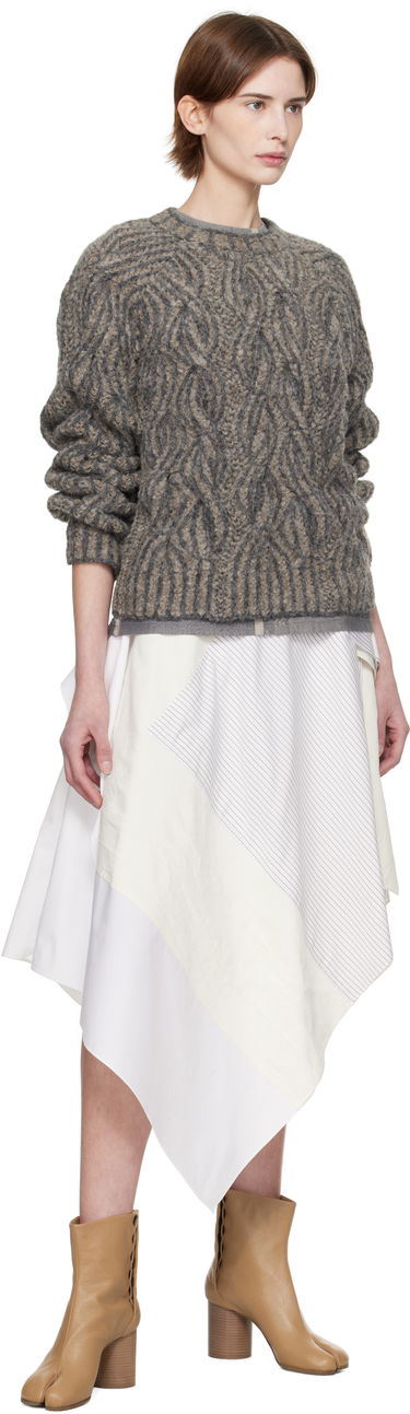 Sweater Eckhaus Latta Eckhaus Latta Plait Knit Sweater Grå | 8110-EL-PS25-S -, 3