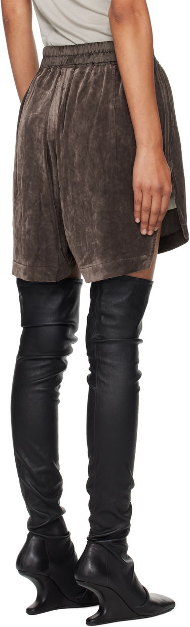 Shorts Rick Owens Rick Owens Velvet Boxer Shorts Brun | RP02E4380 V, 2